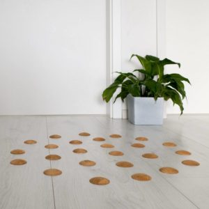 DOTS active - design barefoot floor in living room for healthy feet